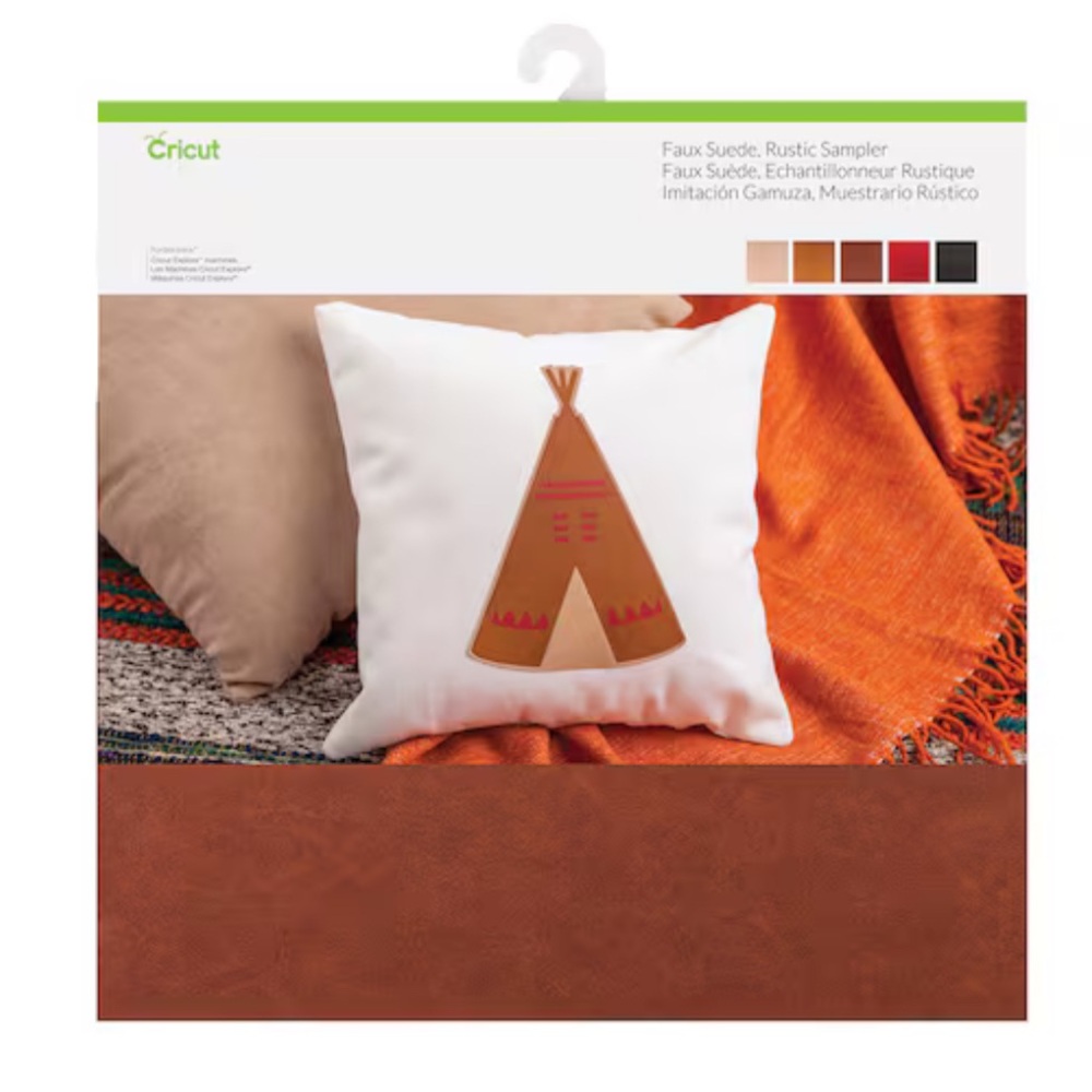 Cricut Faux Suede Rustic Sampler Bundle of Three 12" x 12" Packs‎ 5 Colors. NWT